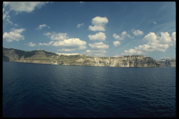 118000 Santorini, Fascinating Volcanic Caldera Island A4 Photo Print