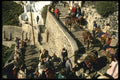 118004 Donkeys Transport Visitors Up A Zig Zag Road To Thera A4 Photo Print