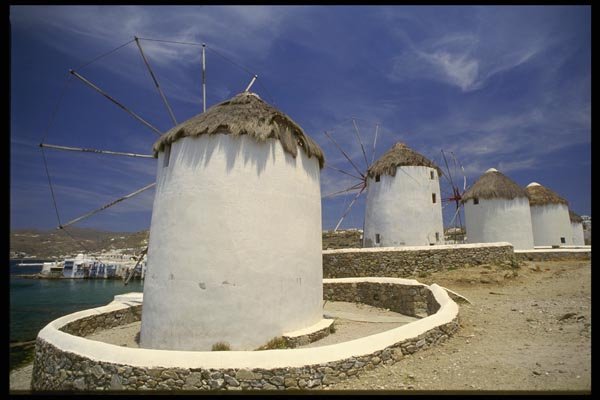 118029 Five Windmills Side By Side A4 Photo Print