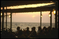 118047 Diners Enjoying The Sunset A4 Photo Print