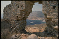 118063 Ruins Of The Upper Town Frame A Luxury Cruise Ship At Anchor A4 Photo Print