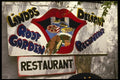 118082 Lindos Restaurant Sign A4 Photo Print
