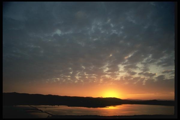 118099 Sunset Over Corfu And The Ionian Sea A4 Photo Print