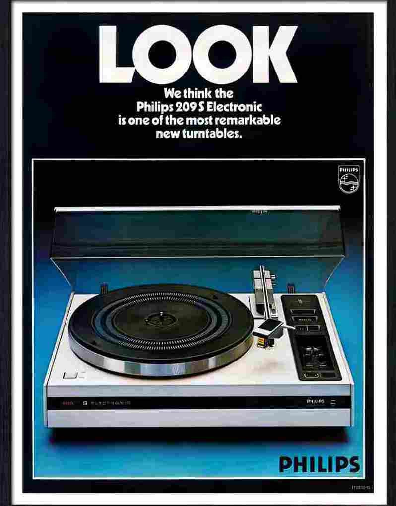 119 03 look philips turntable advert 1970s Advert A4 Photo Print