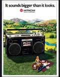 119 04 hitachi radio cassette 1970s Advert A4 Photo Print