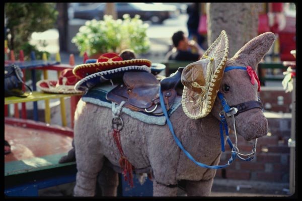 119010 Olvera Street Donkey Mascot A4 Photo Print