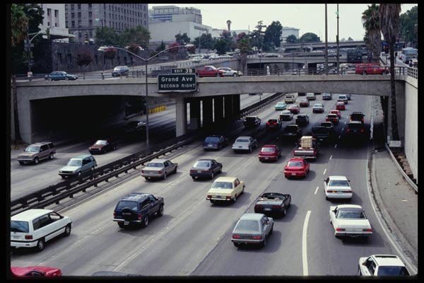 119015 Hollywood Freeway, North Downtown L.A. A4 Photo Print