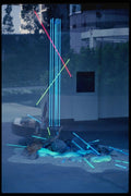 119059 Museum Of Neon Art Exhibit Waterfall A4 Photo Print