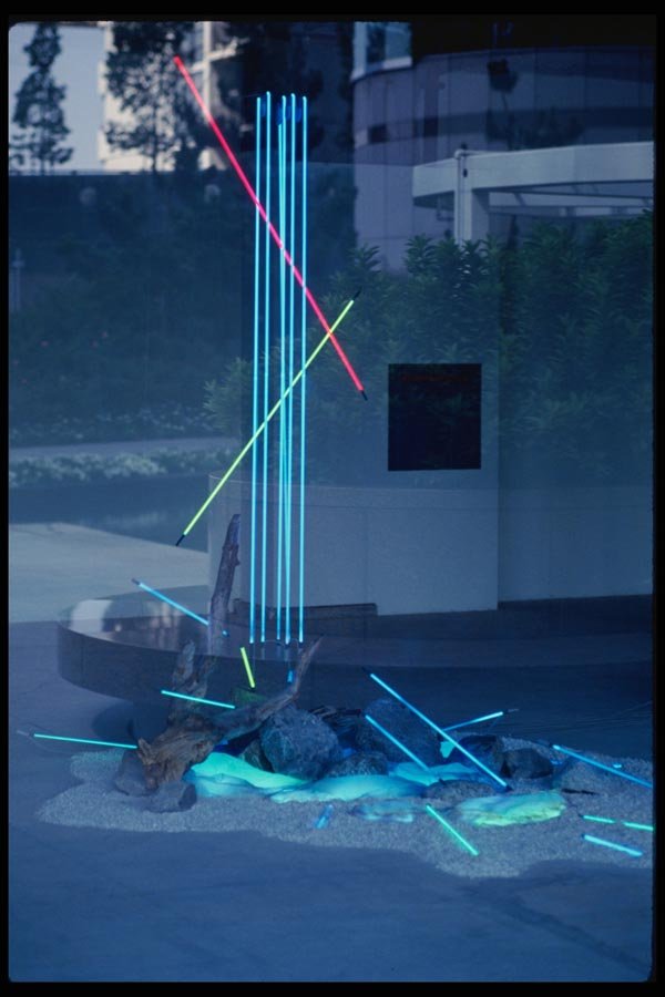 119059 Museum Of Neon Art Exhibit Waterfall A4 Photo Print
