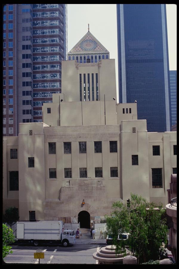 119063 L.A. Public Library North Side Of Hope St. A4 Photo Print