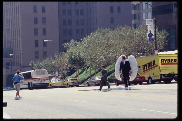 119066 Shooting A Movie Scene On Hope St. At CA Plaza A4 Photo Print