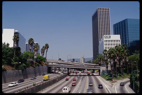 119068 Harbor Freeway, North Downtown L.A. A4 Photo Print