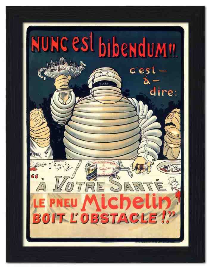 1193 bibendum michelin man o gallop 1896s 2 Vintage Advert A4 Photo Print