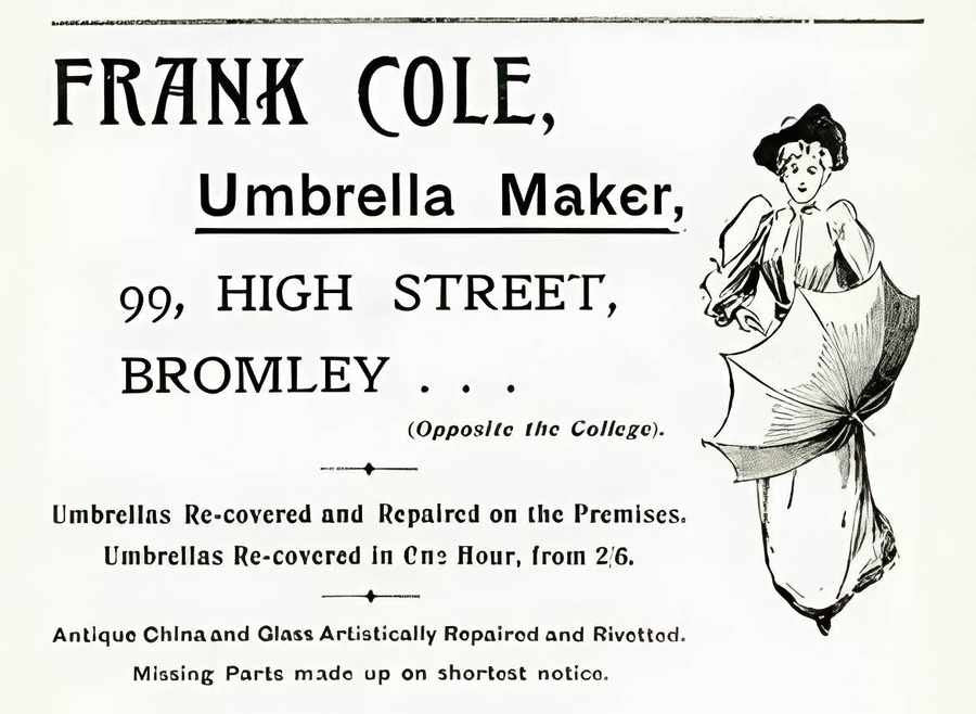 12 Frank Cole Umbre Vintage Advert A4 Photo Print