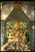120004 Deities In Three Buddha Temple In Central Hong Kong A4 Photo Print