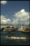 120015 Dragon Boat Races Held Annually In Hong Kong Harbor A4 Photo Print