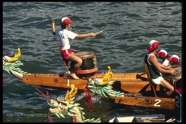 120020 Coxswains Dragon Boat Races Using Drum Beat Rhythm A4 Photo Print