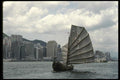 120027 Traditioanl Junk With White Sails In Hong Kong Harbor A4 Photo Print