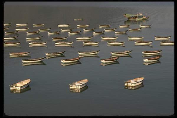 120031 Small Boat Harbor In New Territories, Near China A4 Photo Print
