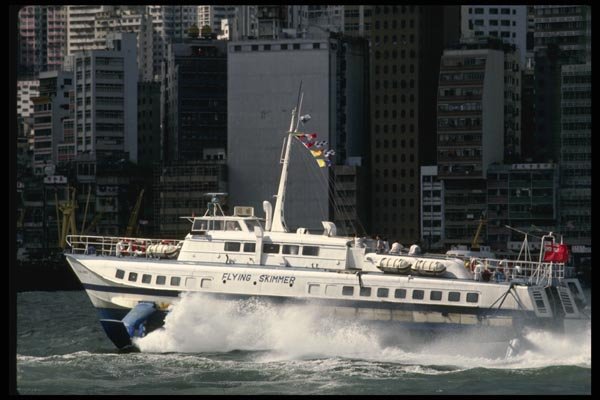 120073 A Hydrofoil Built By Boeing In Hong Kong Harbor A4 Photo Print
