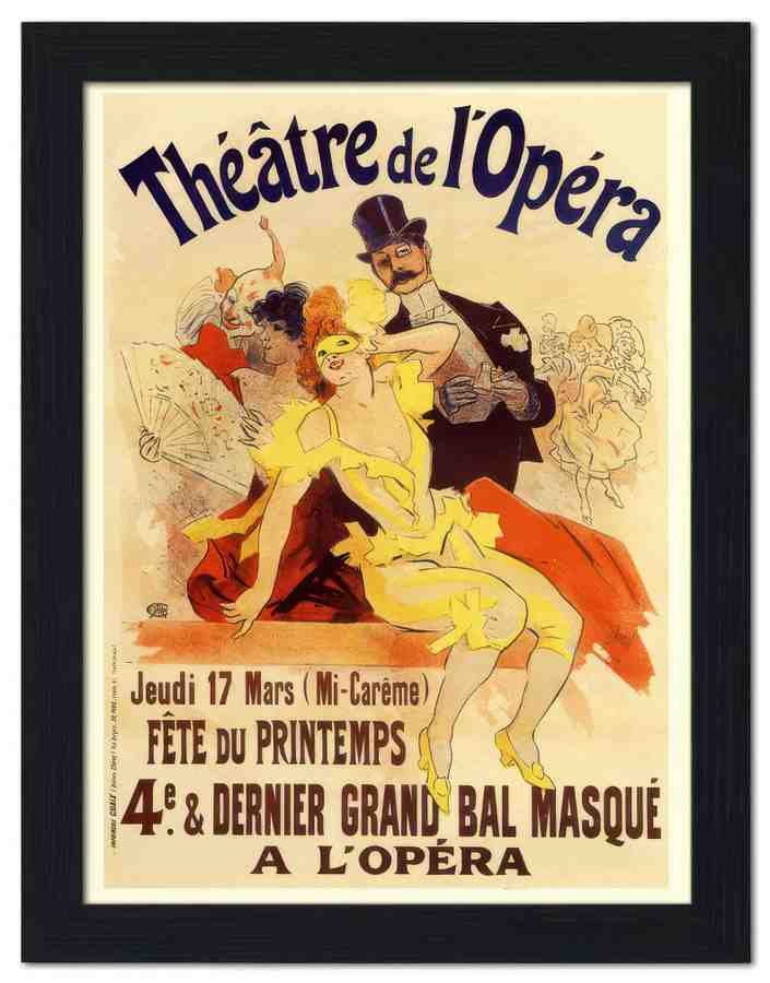 1207 theatre de l opera jules cheret opera poster 1897 2 Vintage Advert A4 Photo Print