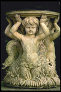 121009 Fountain Statuary, Ledreborg Palace Gardens A4 Photo Print