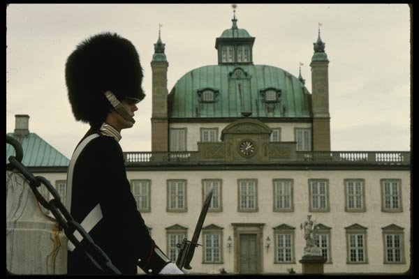 121011 Guard At Fredensborg Palace, The Queen's Residence A4 Photo Print