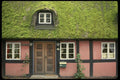 121035 Pink Half Timbered House Near Lejre, Zealand A4 Photo Print