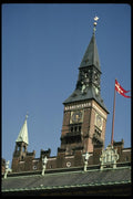 121053 City Hall Tower, Copenhagen A4 Photo Print