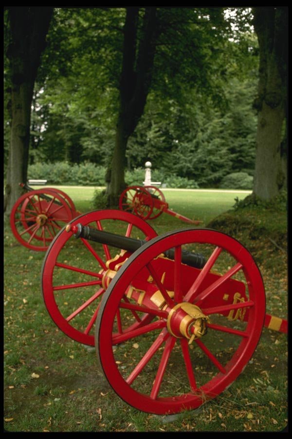 121077 Artillery Wagons At Queen's Gardens, Fredensborg Castle A4 Photo Print