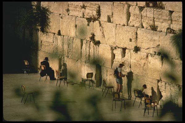 122010 Individual Worship At The Western Wall A4 Photo Print
