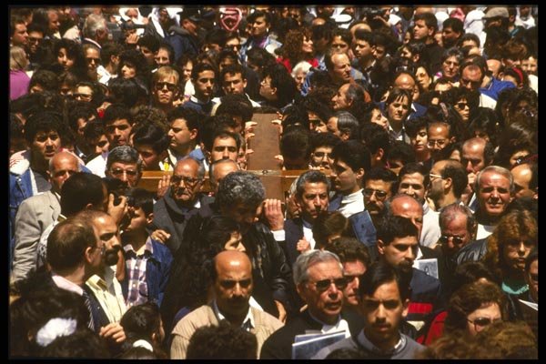 122036 Contemporary Good Friday Procession Along Via Dolorosa A4 Photo Print