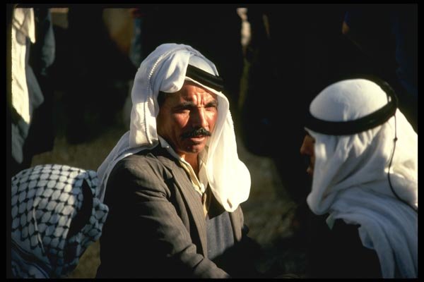 122048 Palestinian Shoppers In Moslem Quarter Of Old Jerusalem A4 Photo Print