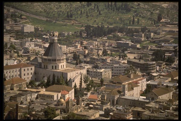 122066 Modern Nazareth And Basilica Of Annunciation A4 Photo Print