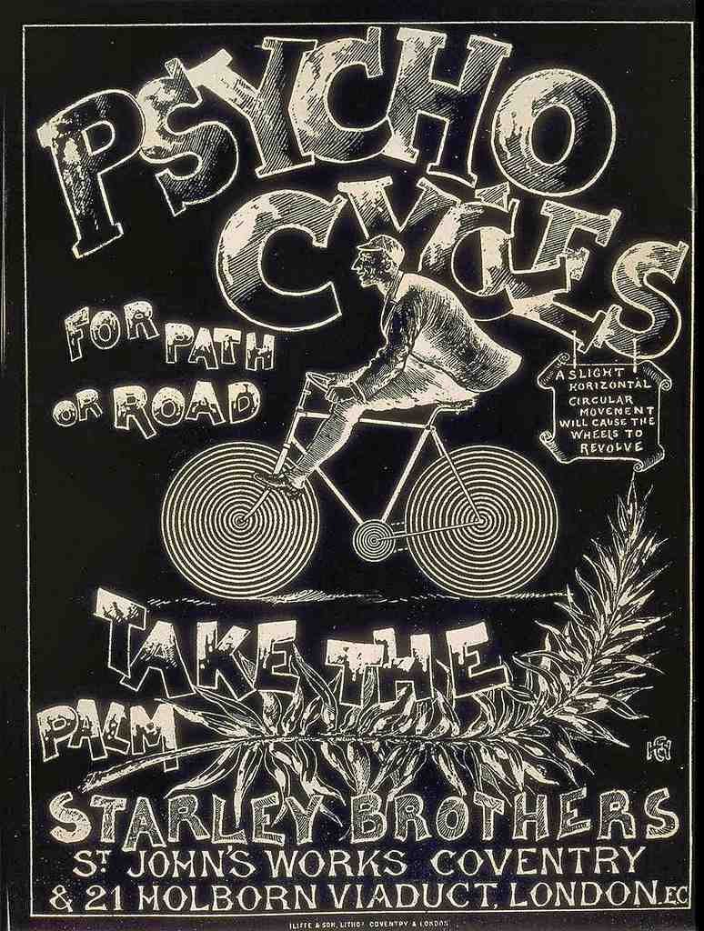 124 Psycho Cycles Vintage A4 Photo Print