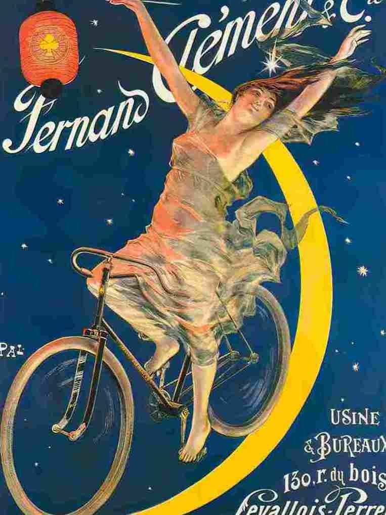 125 02 clement cycles moon 2 Advert A4 Photo Print