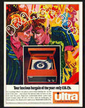 125 02 orange pop ultra record player advert 1960s Advert A4 Photo Print