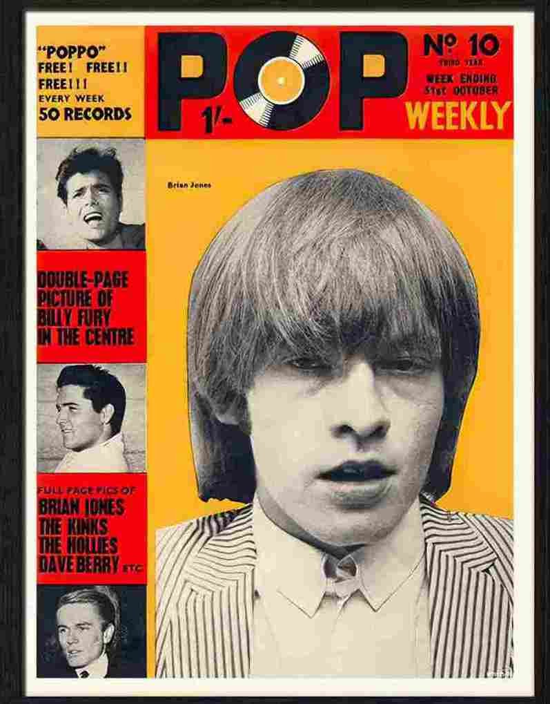 125 05 pop weekly brian jones rolling stones 1960s Advert A4 Photo Print
