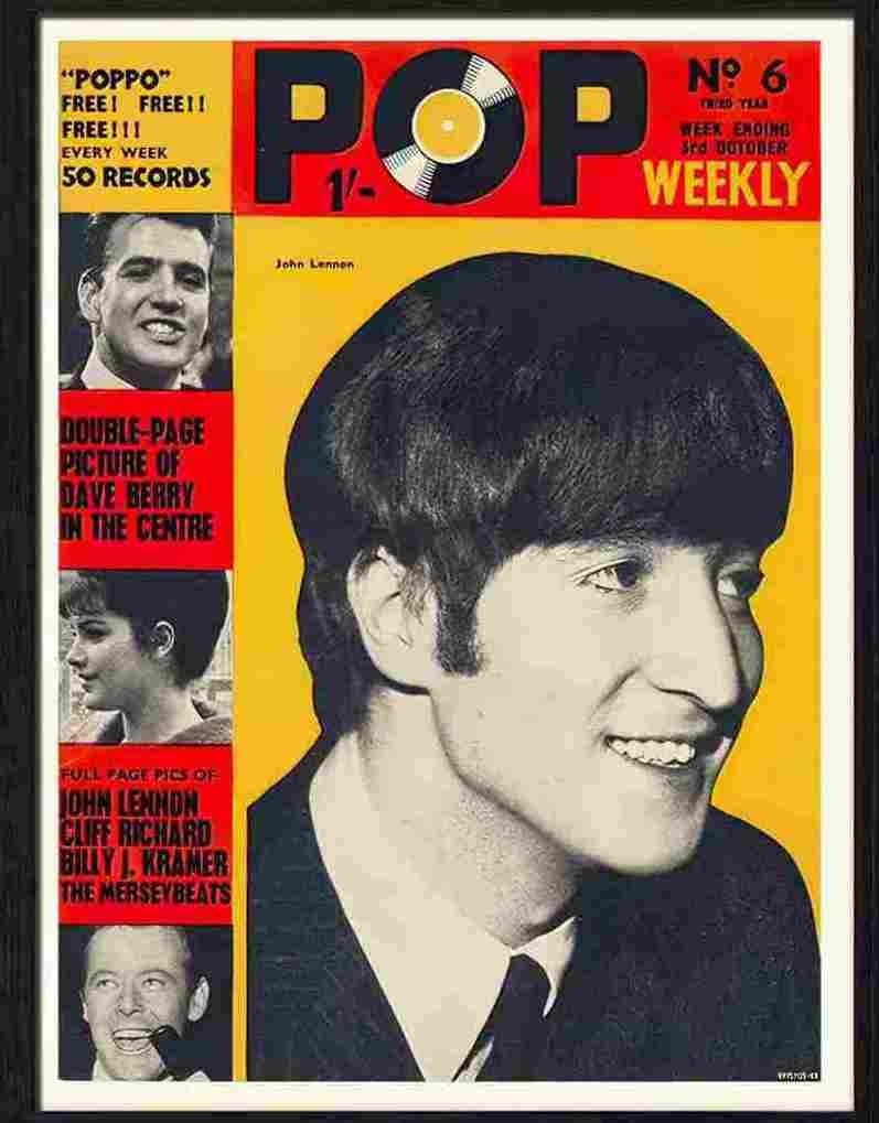 125 06 pop weekly john lennon beatles 1960s Advert A4 Photo Print
