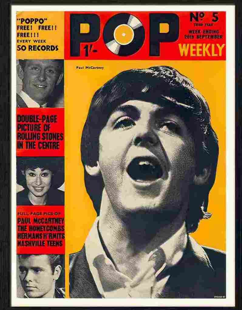 125 07 pop weekly paul mccartney beatles 1960s Advert A4 Photo Print