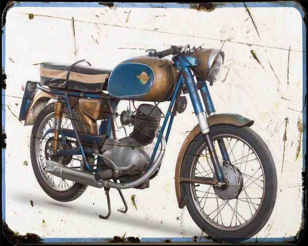 125 Aurea A4 Photo Print Motorbike Vintage Aged