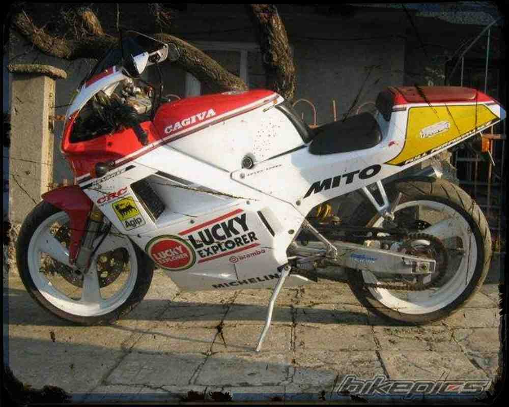 125 Mito 93 Lucky A4 Photo Print Motorbike Vintage Aged
