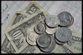 125002 US Coins And Bills A4 Photo Print