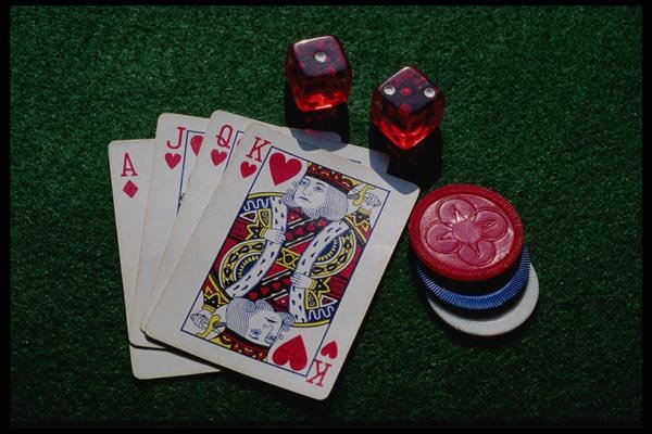 125009 Cards And Gambling Chips A4 Photo Print