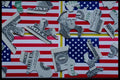 125014 Dollar Bill Puzzle With Flag A4 Photo Print