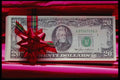 125016 Money Wrapped With Bow A4 Photo Print