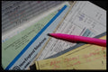 125021 Paying Bills A4 Photo Print