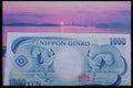 125053 Japanese Bills With Sunset A4 Photo Print