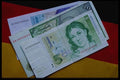 125061 German Bills On Flag A4 Photo Print