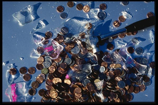 125086 Broken Piggy Bank A4 Photo Print